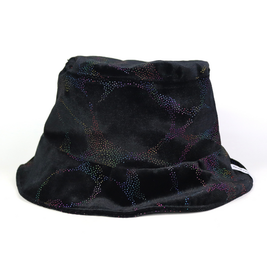 QuietPiece Velvet Rainbow Snail Trail Reversible Bucket Hat | Limited Edition