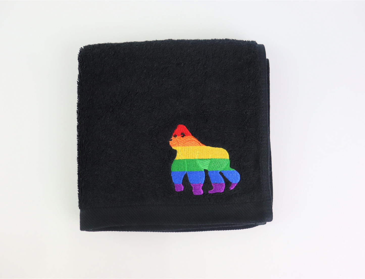 Custom GorillaGayming Embroidered Gym Towel - 100% Cotton (Black)
